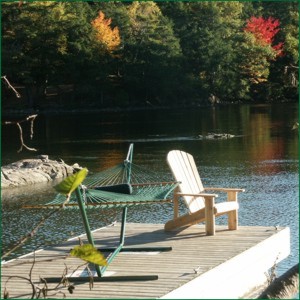 deluxe rope hammocks deluxe Bougainville hammock and comfy Muskoka chair on the dock